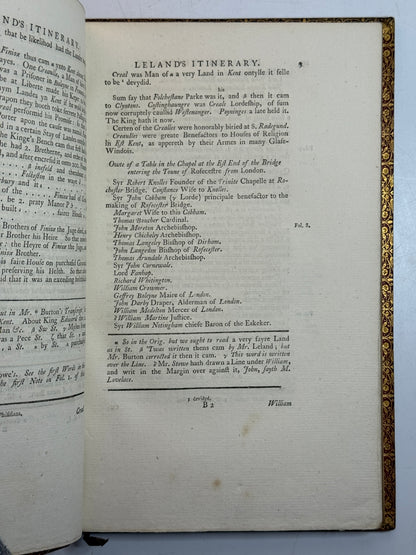 The Itinerary of John Leland the Antiquary 1769-1770