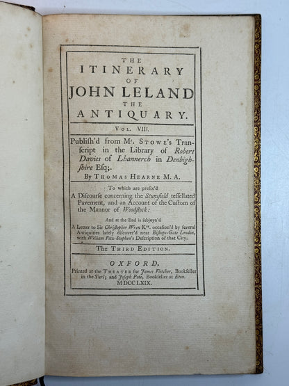 The Itinerary of John Leland the Antiquary 1769-1770