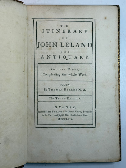 The Itinerary of John Leland the Antiquary 1769-1770