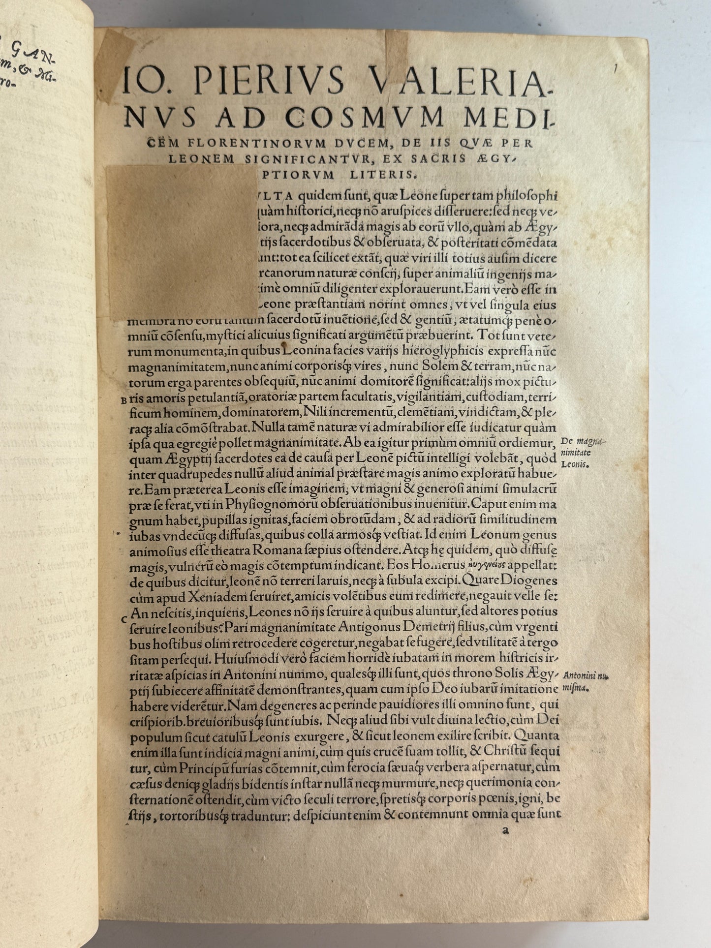 Valeriano's Hieroglyphica 1567