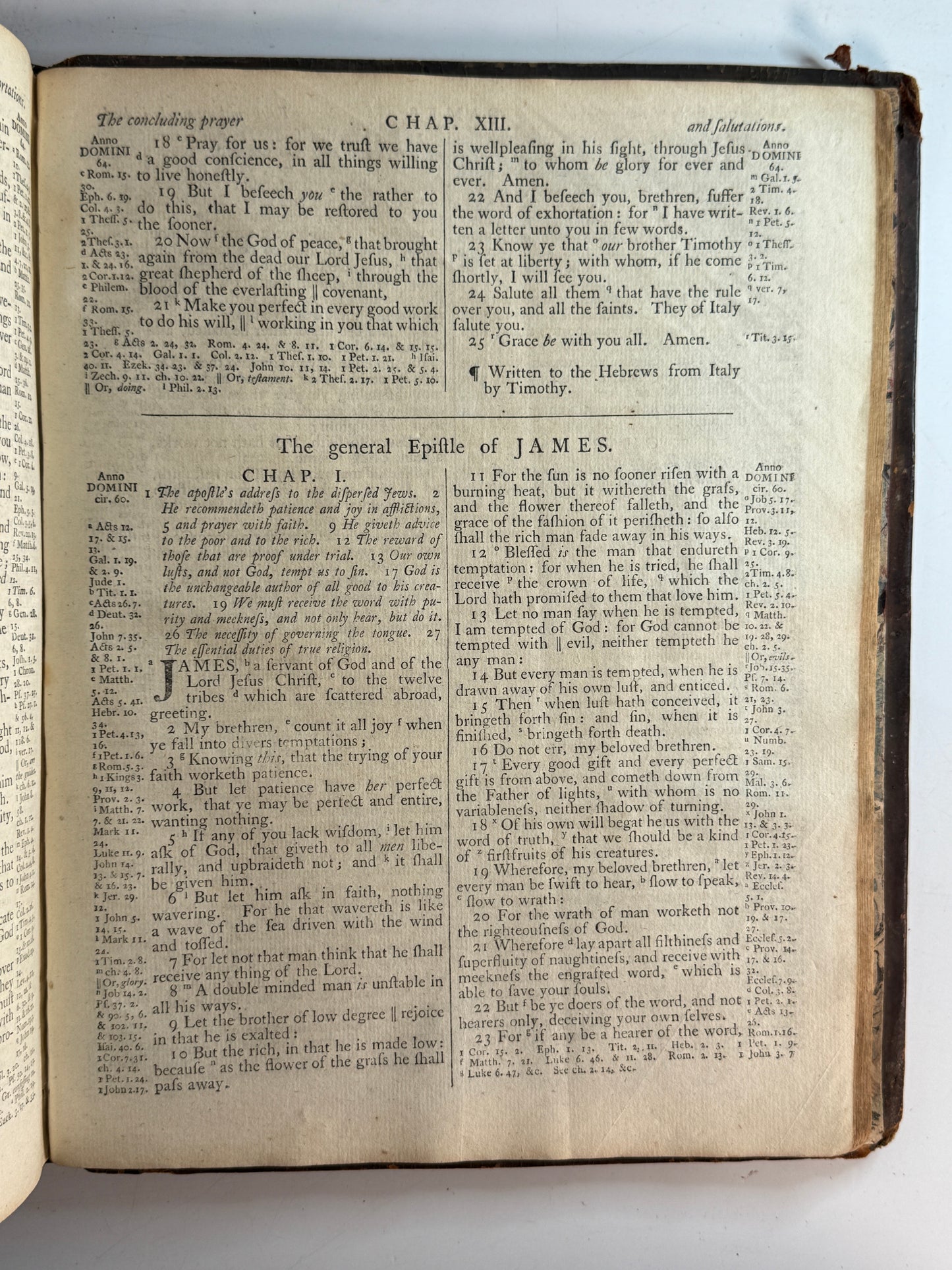 Antique King James Bible 1786 Clarendon Press Oxford Edition