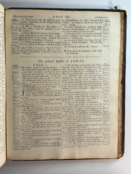 Antique King James Bible 1786 Clarendon Press Oxford Edition
