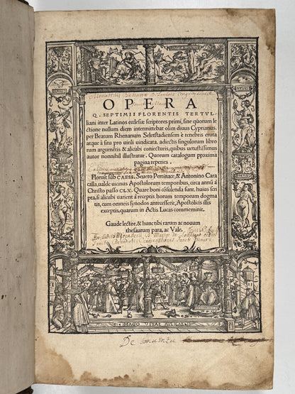 The Editio Princeps of Tertullian's Works 1521: The Important St. Maur Copy