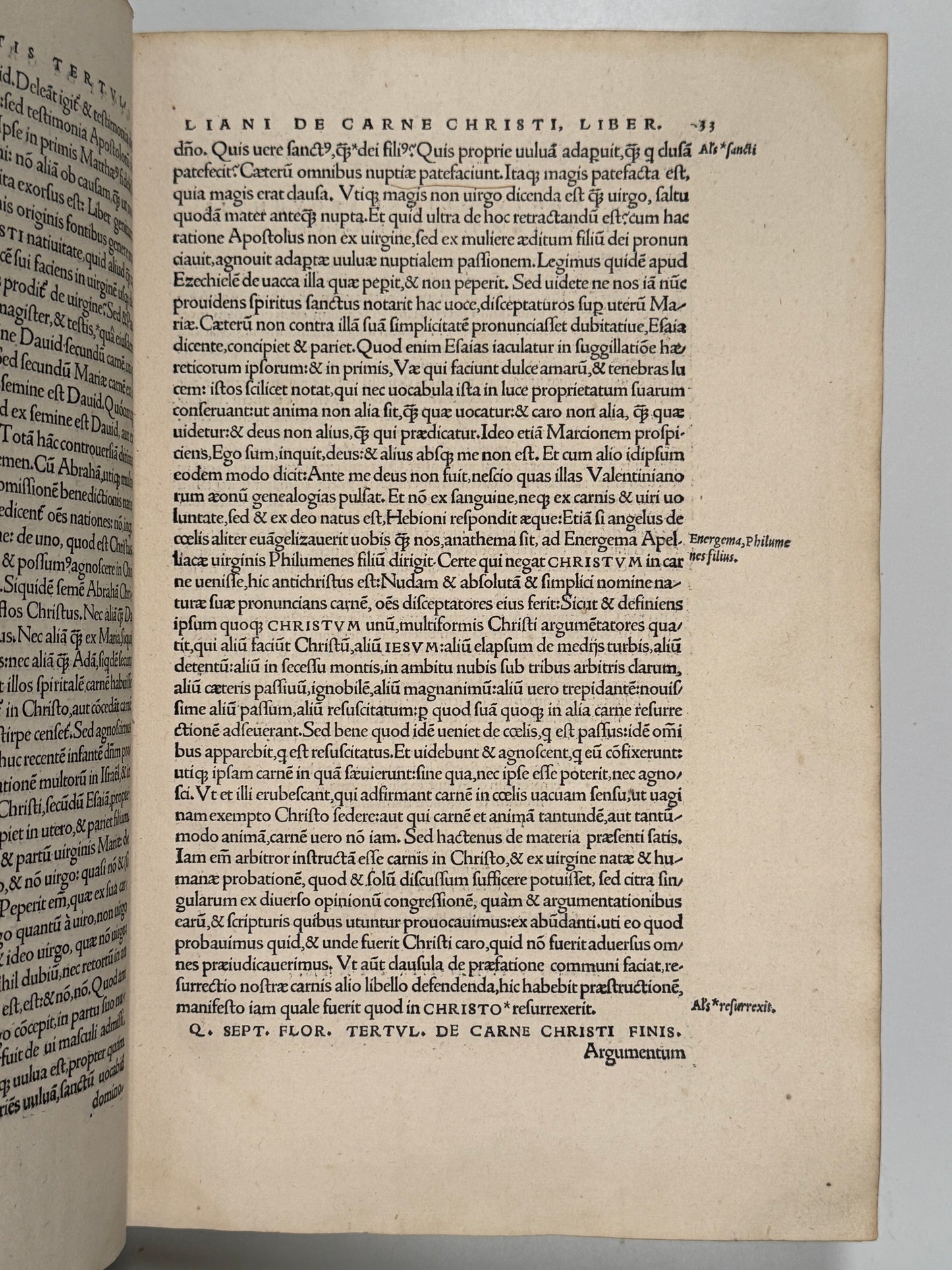 The Editio Princeps of Tertullian's Works 1521: The Important St. Maur Copy
