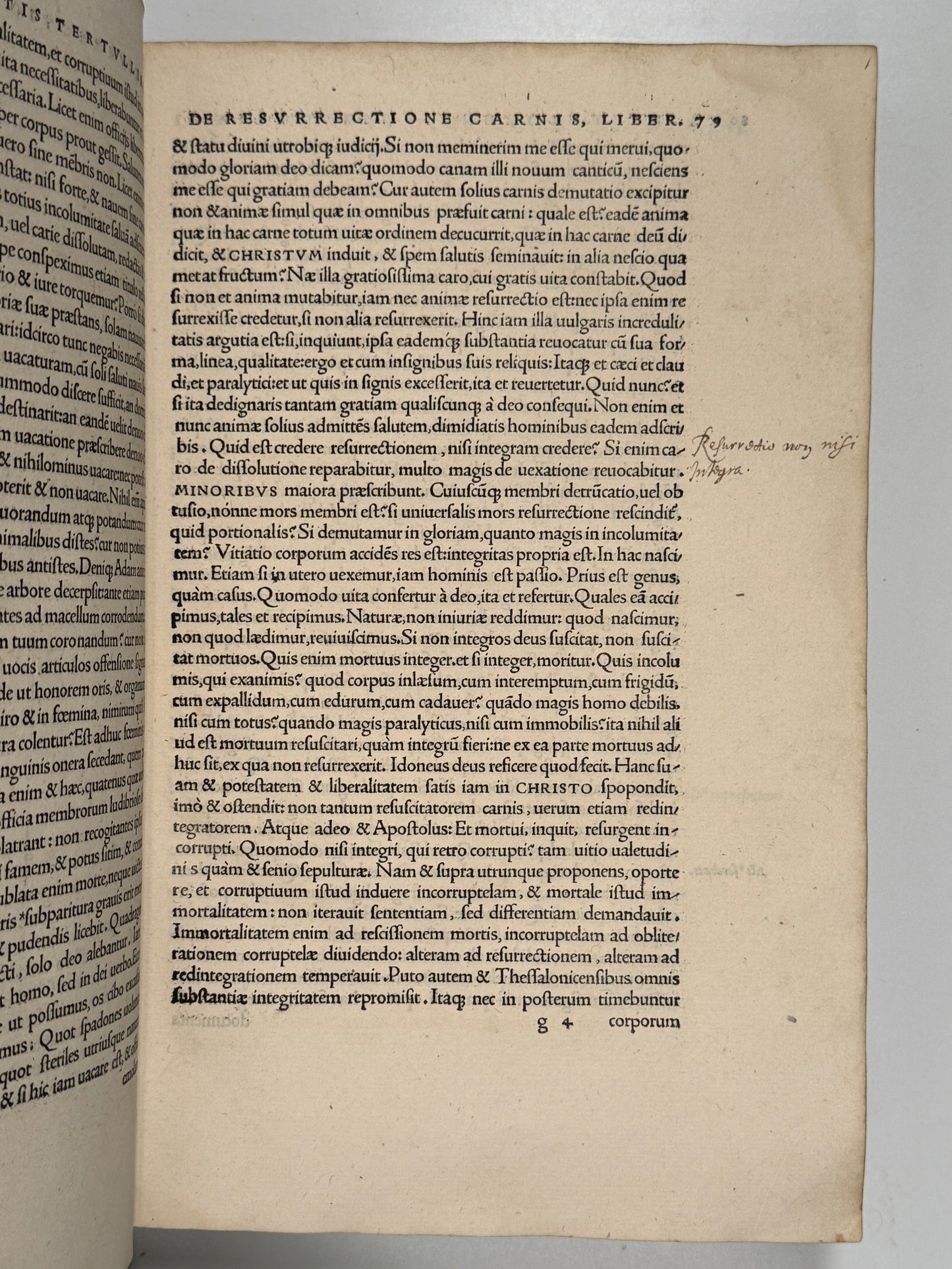 The Editio Princeps of Tertullian's Works 1521: The Important St. Maur Copy