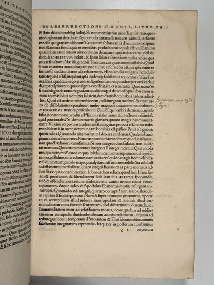The Editio Princeps of Tertullian's Works 1521: The Important St. Maur Copy