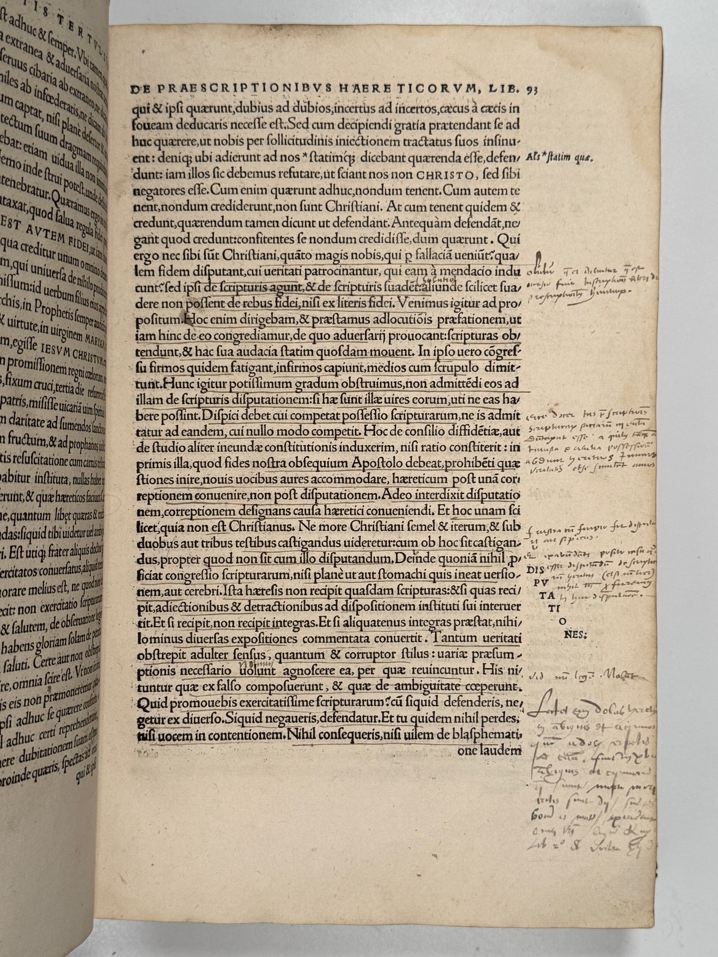 The Editio Princeps of Tertullian's Works 1521: The Important St. Maur Copy