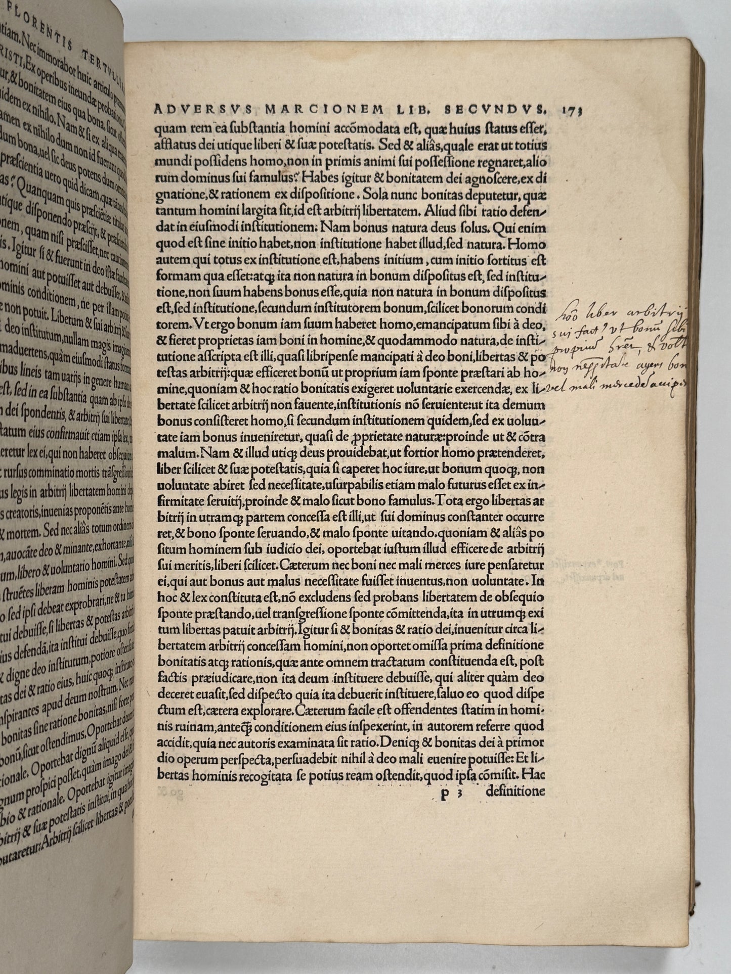 The Editio Princeps of Tertullian's Works 1521: The Important St. Maur Copy