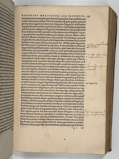 The Editio Princeps of Tertullian's Works 1521: The Important St. Maur Copy