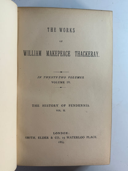 The Works of W.M Thackeray 1869 First Collected Edition