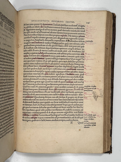 The Editio Princeps of Tertullian's Works 1521: The Important St. Maur Copy