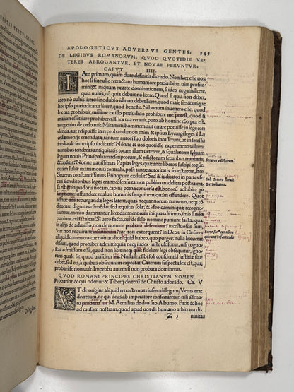 The Editio Princeps of Tertullian's Works 1521: The Important St. Maur Copy