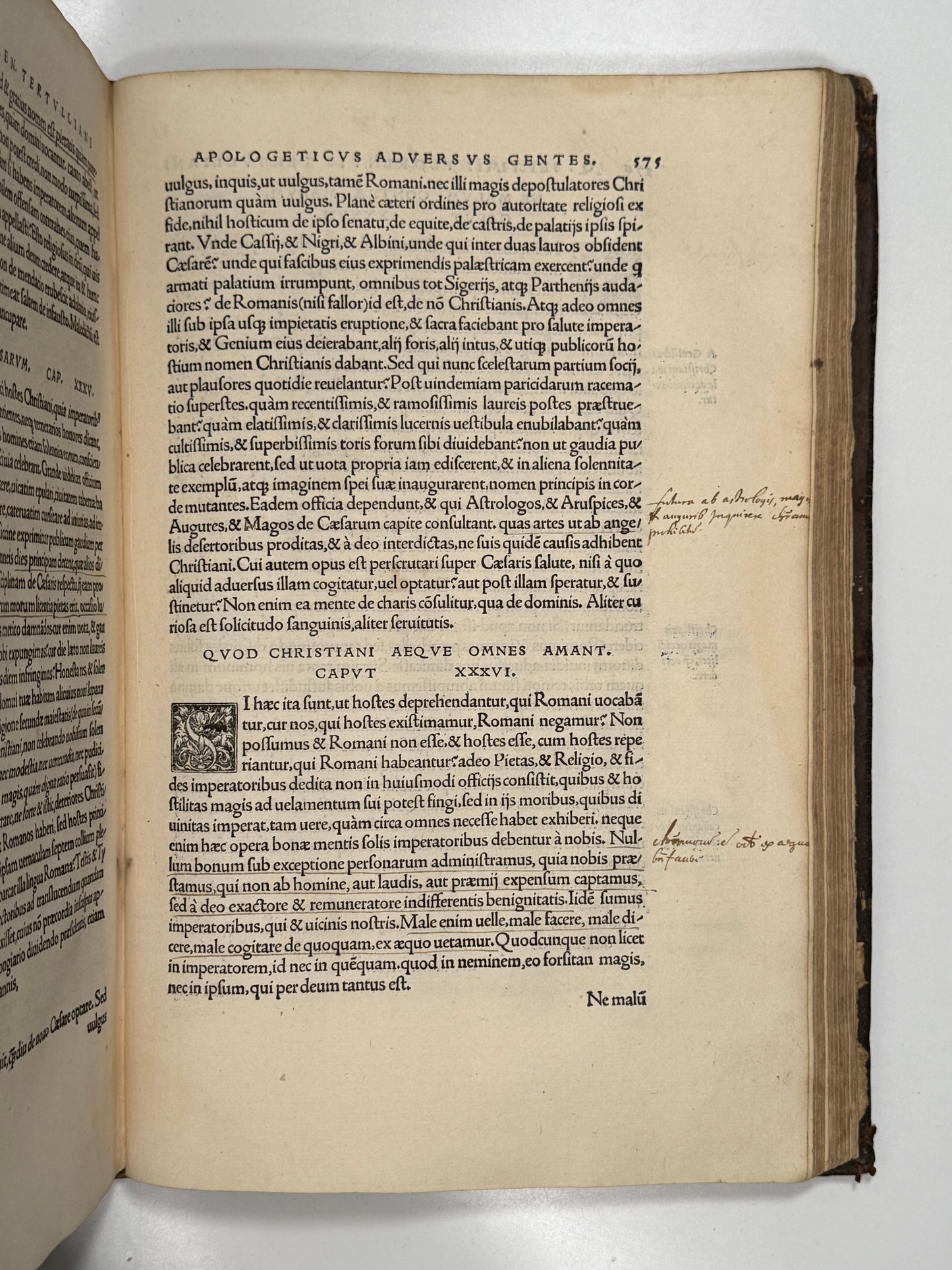 The Editio Princeps of Tertullian's Works 1521: The Important St. Maur Copy