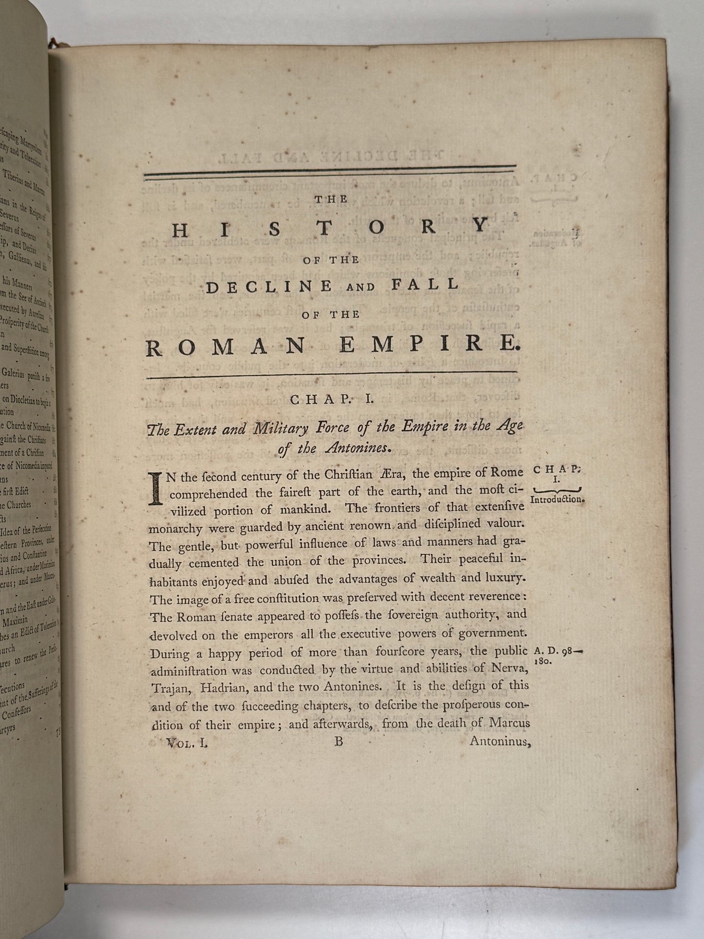 First Edition: The Decline and Fall of the Roman Empire by Edward Gibbon