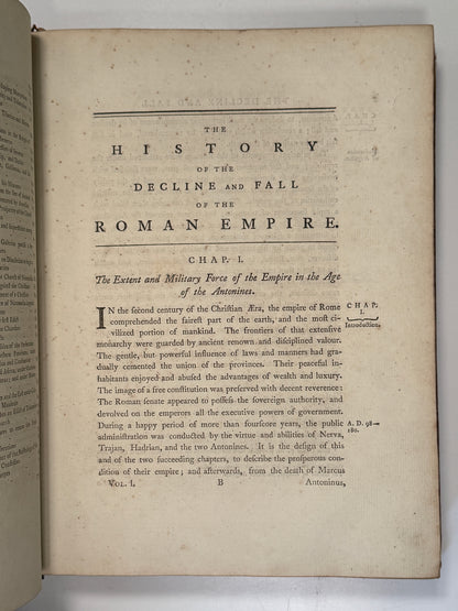 First Edition: The Decline and Fall of the Roman Empire by Edward Gibbon