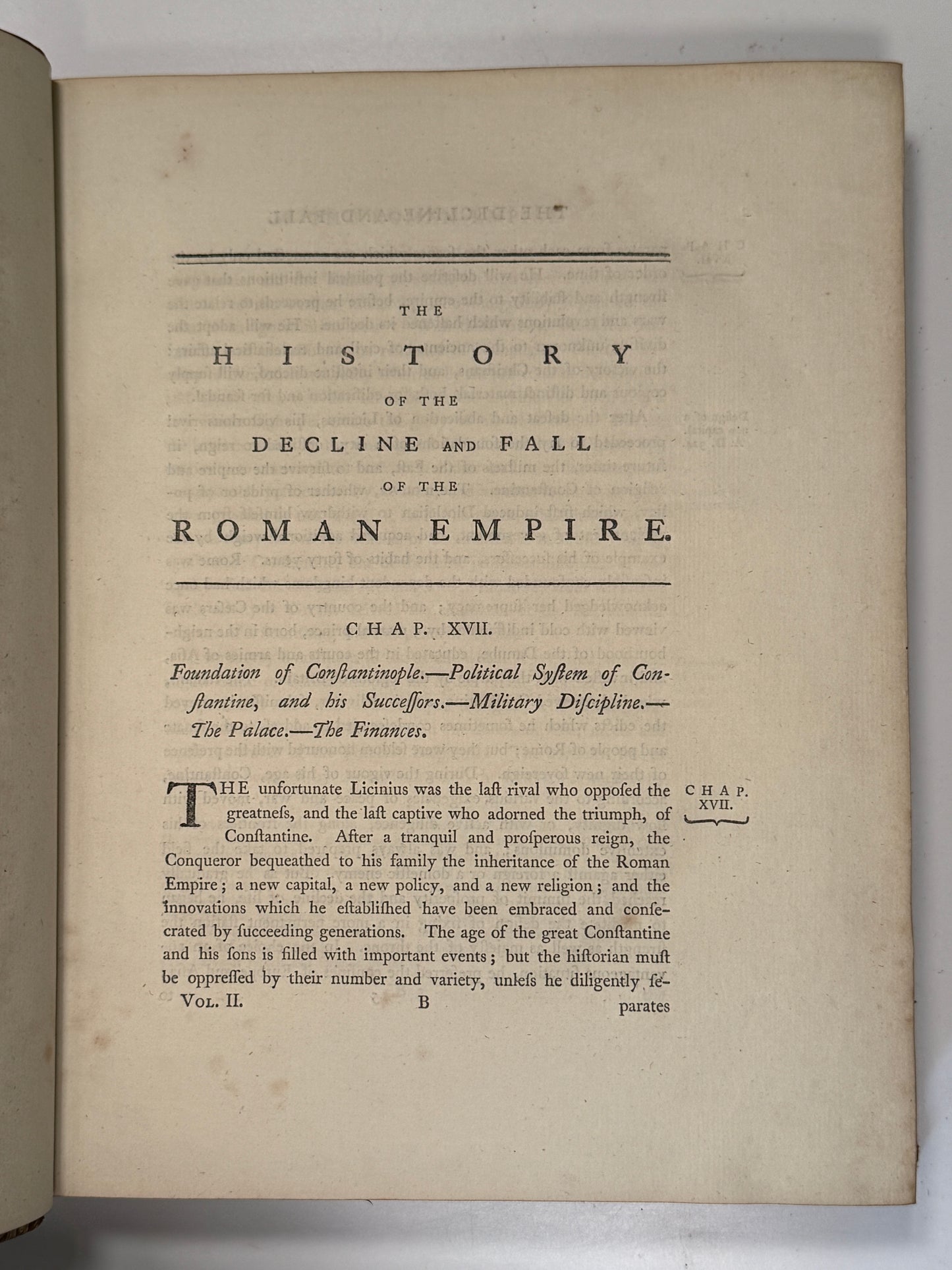 First Edition: The Decline and Fall of the Roman Empire by Edward Gibbon