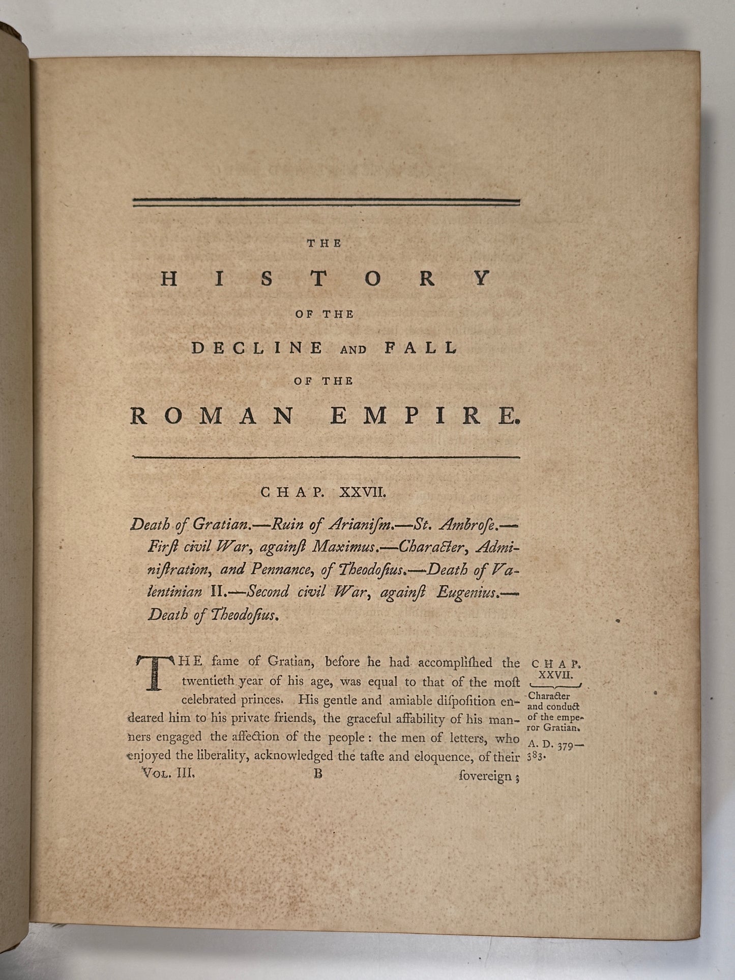 First Edition: The Decline and Fall of the Roman Empire by Edward Gibbon