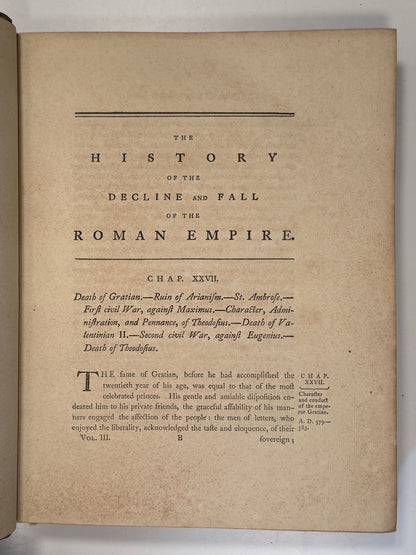 First Edition: The Decline and Fall of the Roman Empire by Edward Gibbon