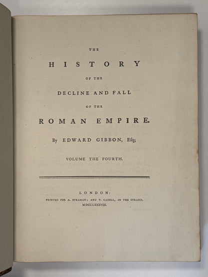 First Edition: The Decline and Fall of the Roman Empire by Edward Gibbon