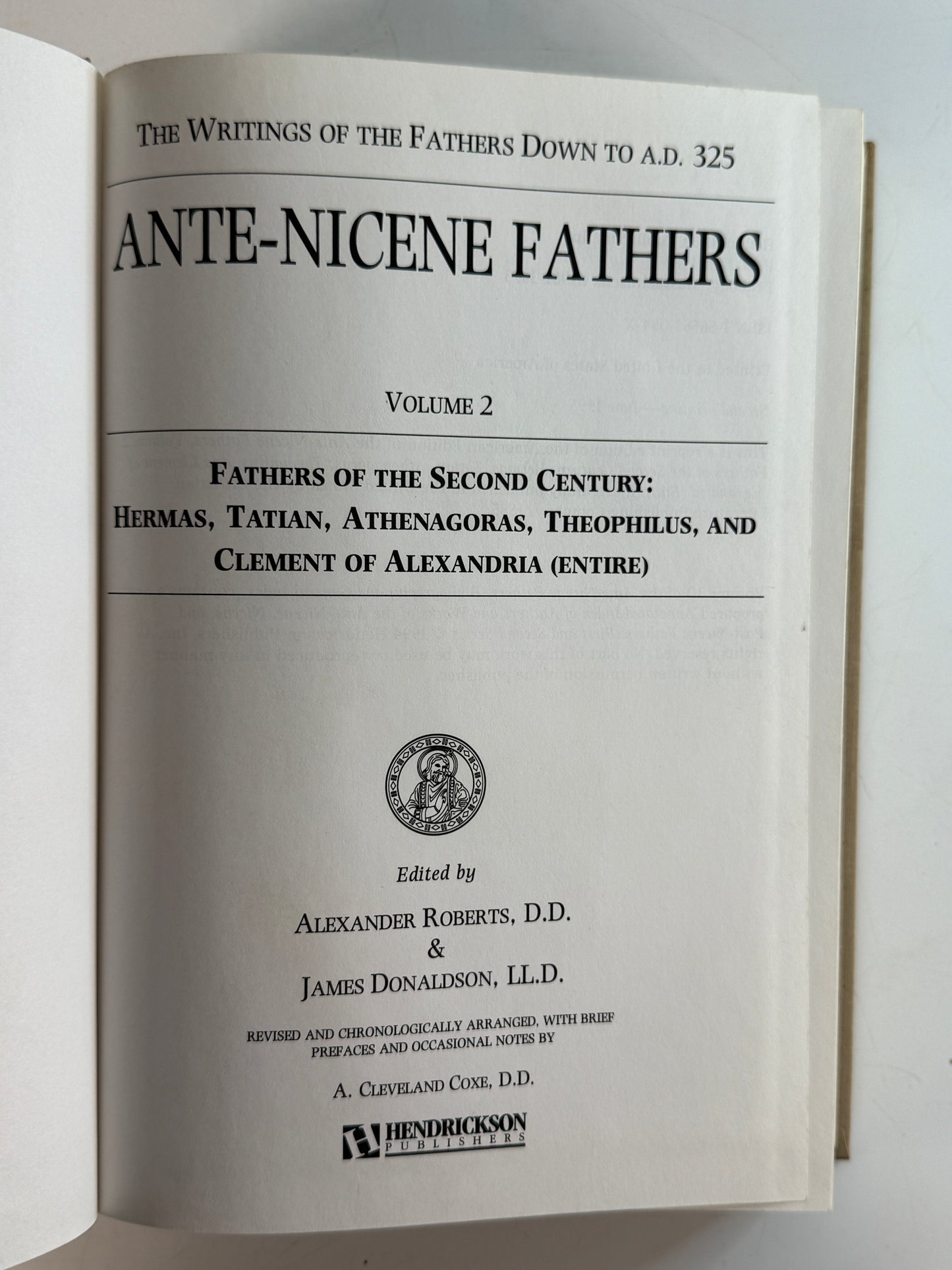 The Early Church Fathers by Philip Schaff Ante-Nicene to Post-Nicene History