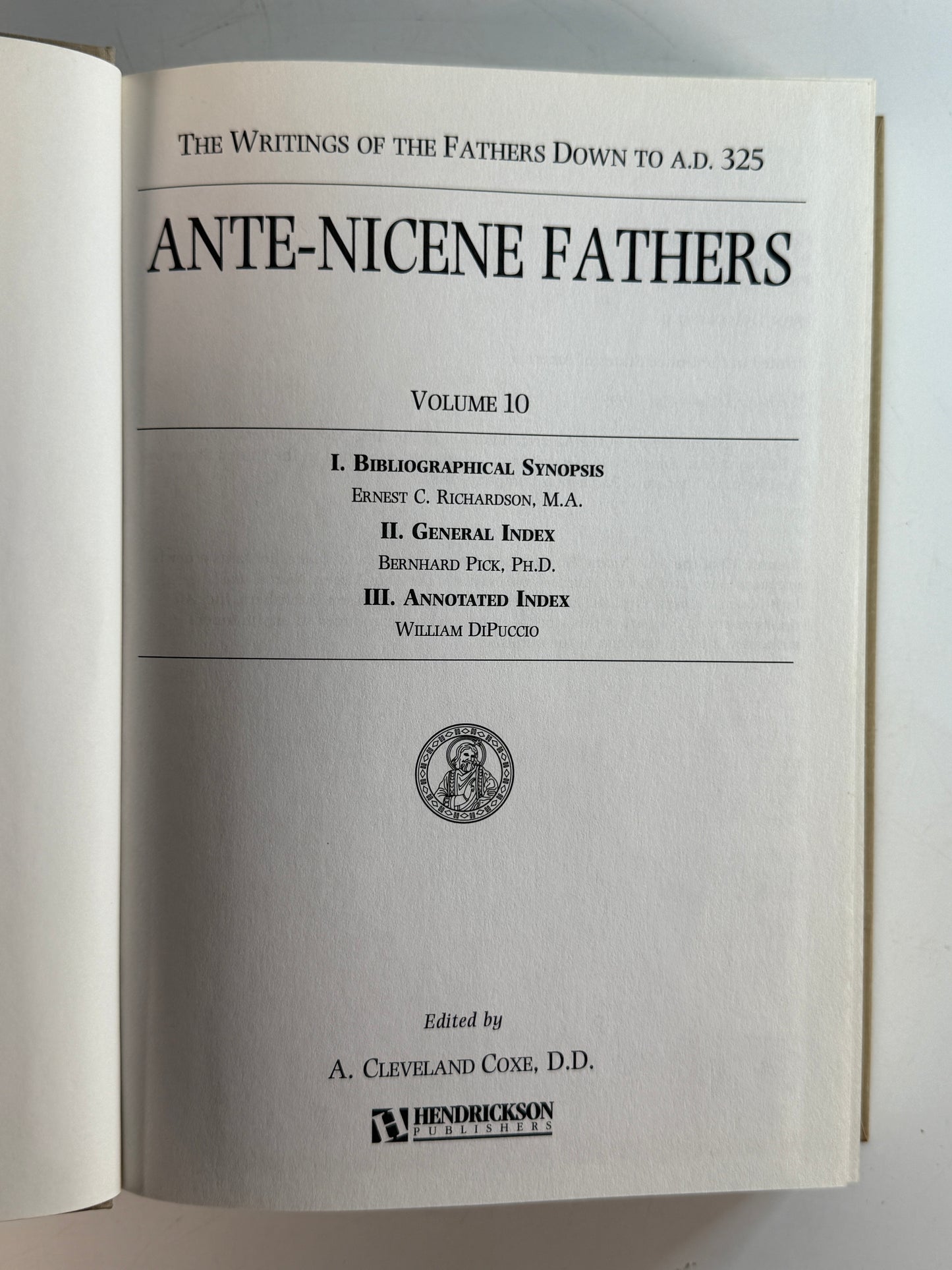 The Early Church Fathers by Philip Schaff Ante-Nicene to Post-Nicene History