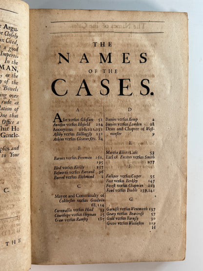 Charles II Reports of Several Special Cases 1687