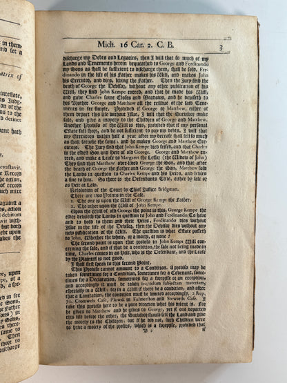 Charles II Reports of Several Special Cases 1687