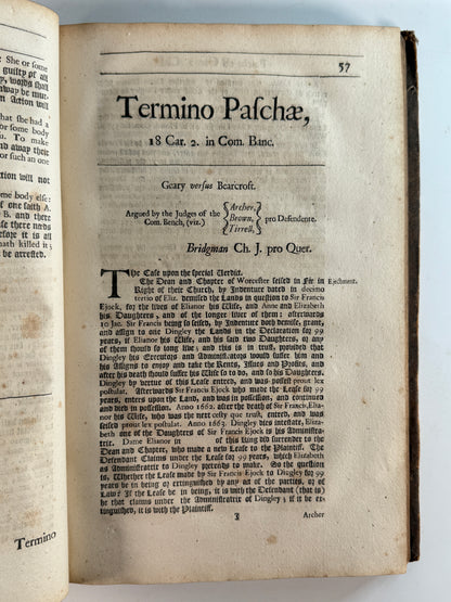 Charles II Reports of Several Special Cases 1687