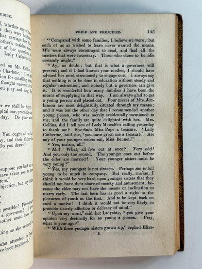 Pride and Prejudice by Jane Austen 1833 First One Volume Edition