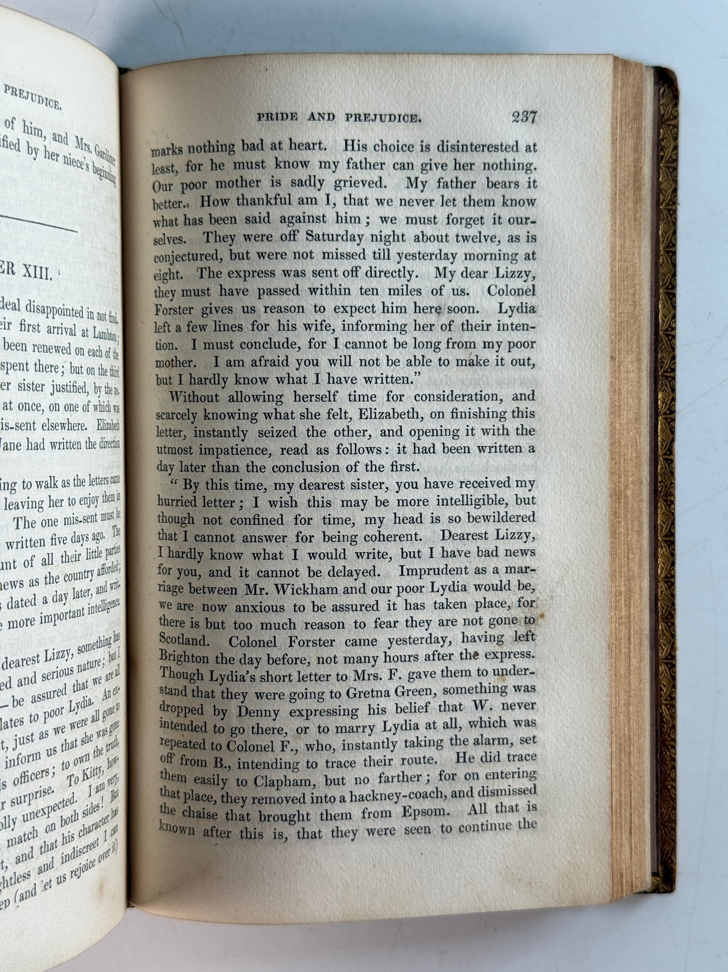 Pride and Prejudice by Jane Austen 1833 First One Volume Edition