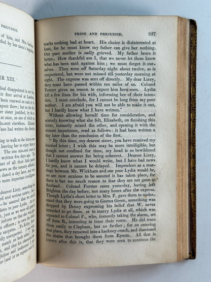 Pride and Prejudice by Jane Austen 1833 First One Volume Edition