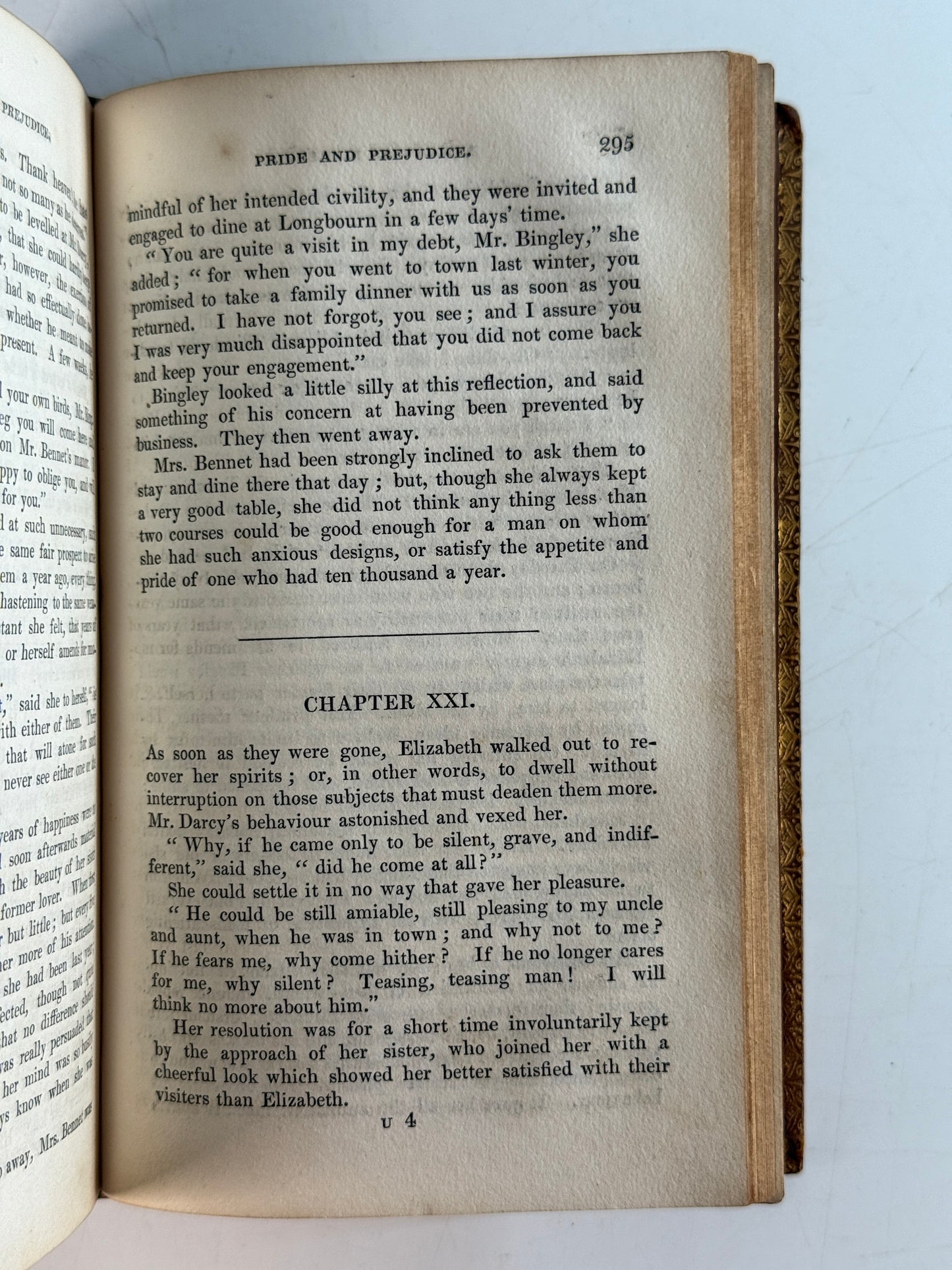 Pride and Prejudice by Jane Austen 1833 First One Volume Edition