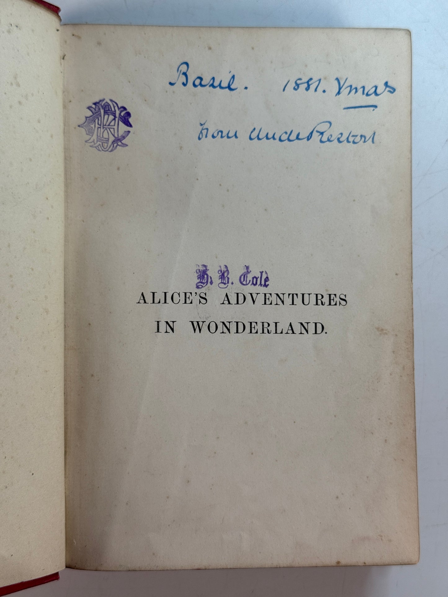 Alice in Wonderland by Lewis Carroll 1881