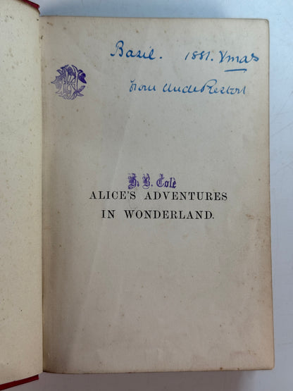 Alice in Wonderland by Lewis Carroll 1881