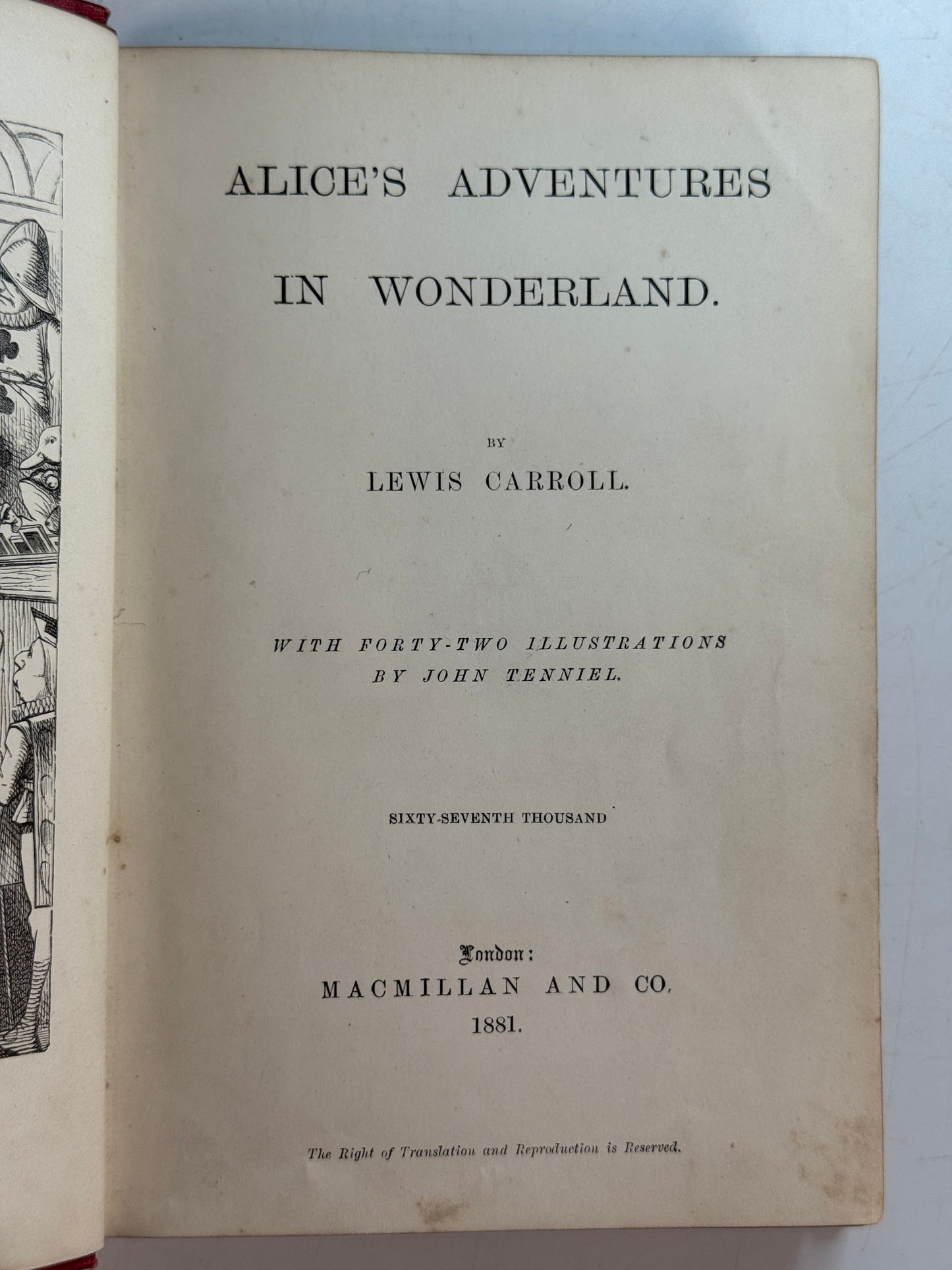 Alice in Wonderland by Lewis Carroll 1881