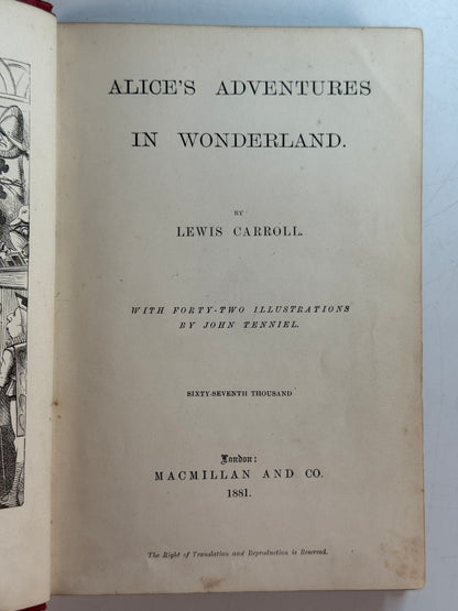 Alice in Wonderland by Lewis Carroll 1881