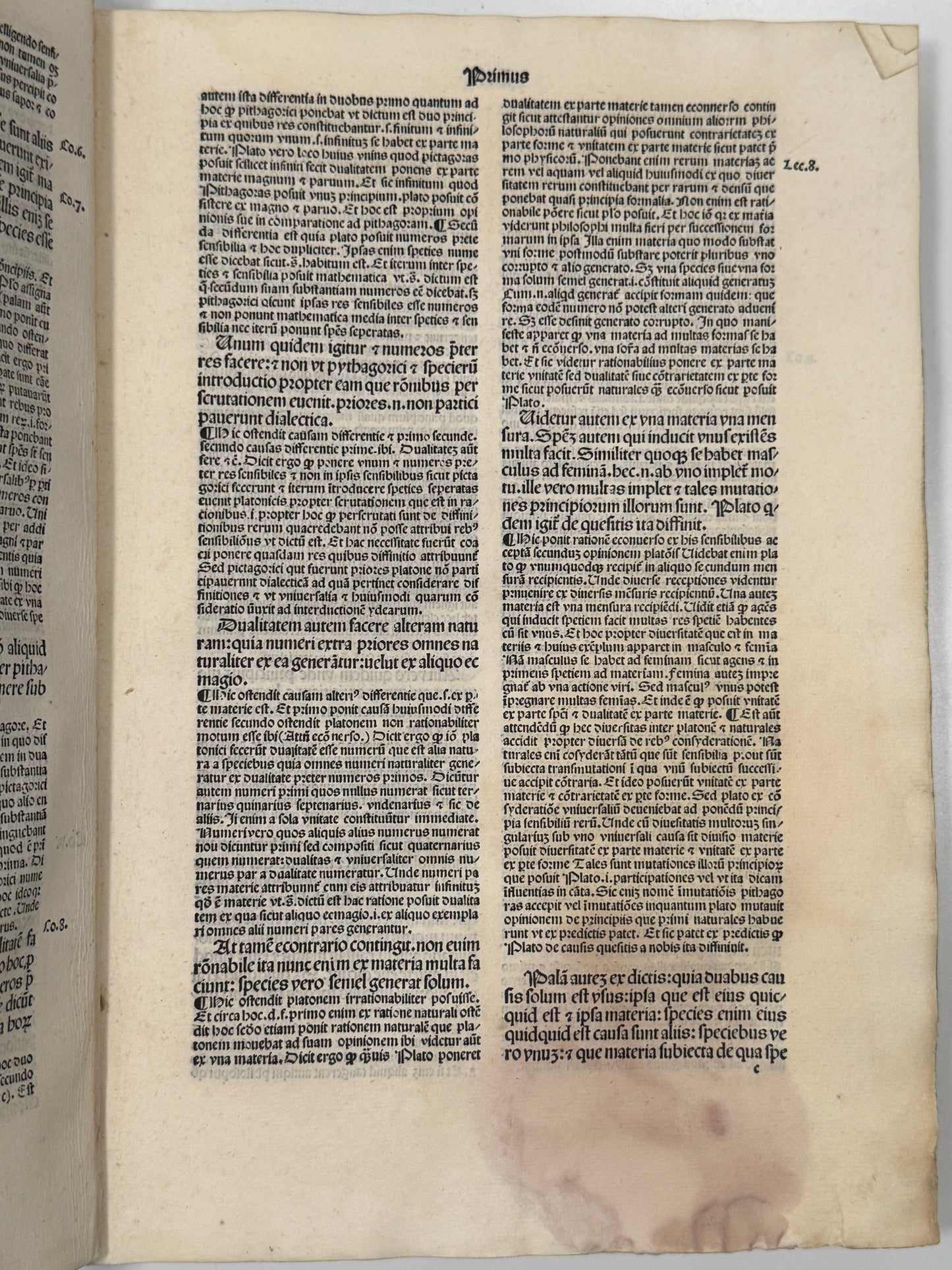 St. Thomas Aquinas' Commentary on Aristotle's Metaphysics 1493 Incunable