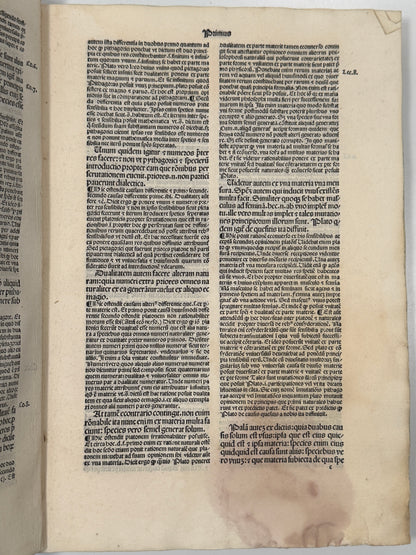 St. Thomas Aquinas' Commentary on Aristotle's Metaphysics 1493 Incunable