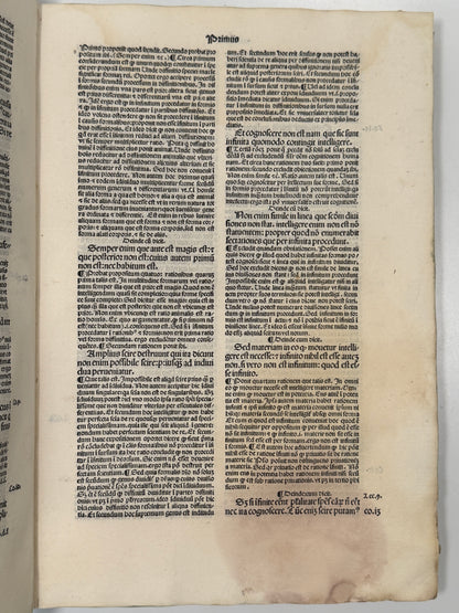 St. Thomas Aquinas' Commentary on Aristotle's Metaphysics 1493 Incunable