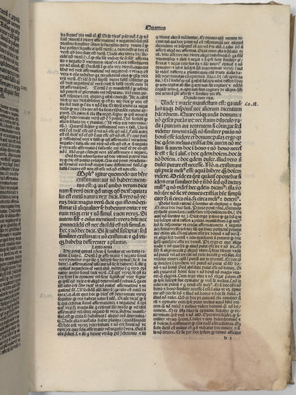 St. Thomas Aquinas' Commentary on Aristotle's Metaphysics 1493 Incunable