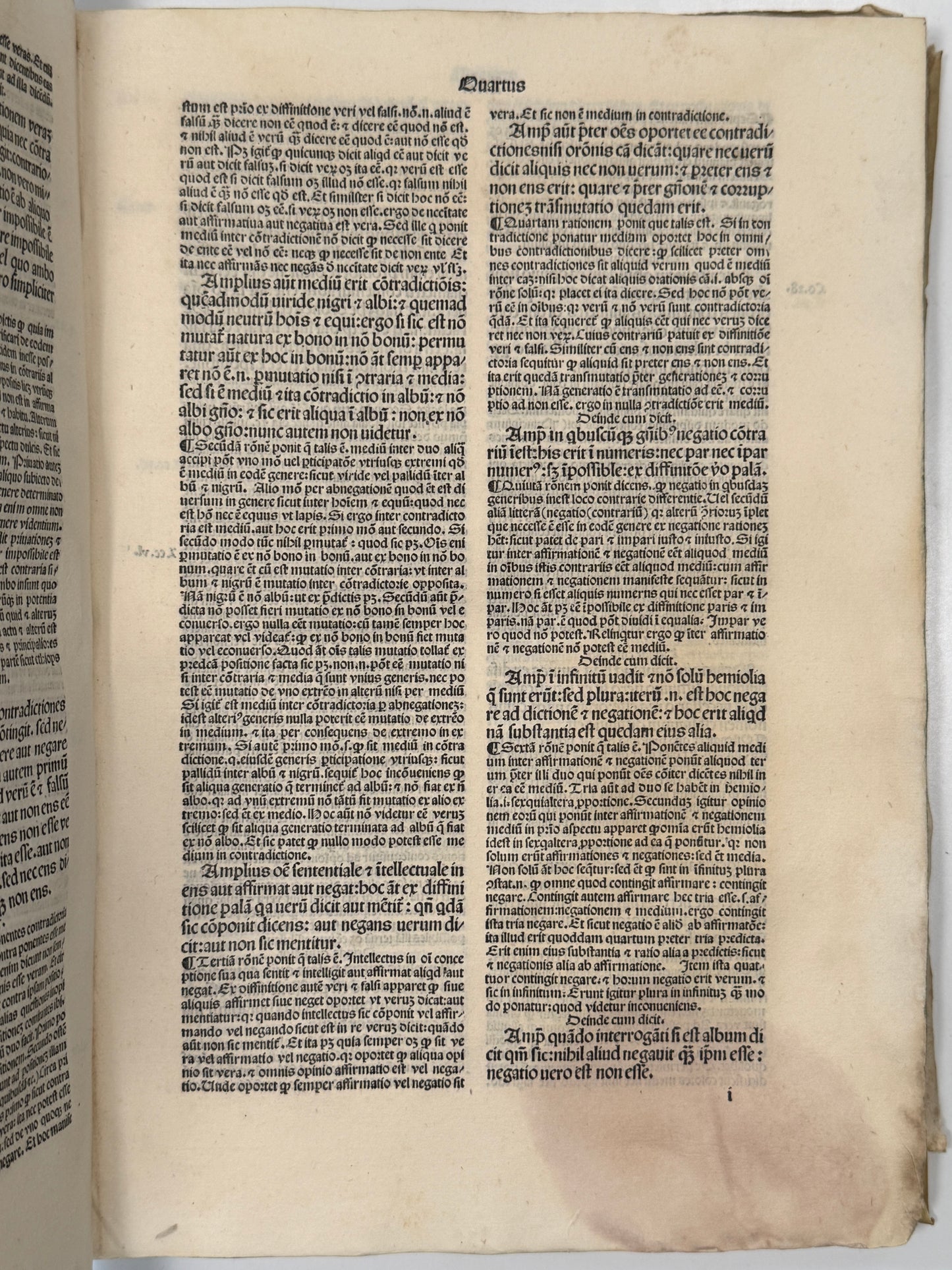 St. Thomas Aquinas' Commentary on Aristotle's Metaphysics 1493 Incunable