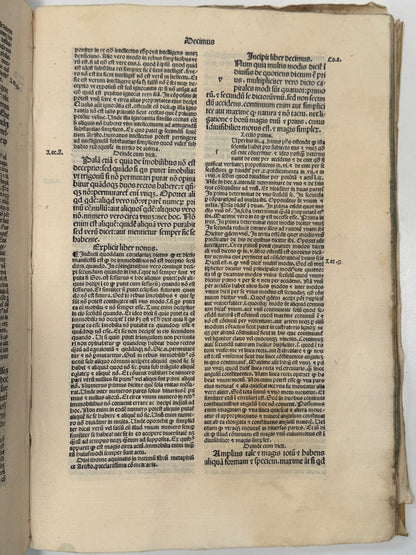 St. Thomas Aquinas' Commentary on Aristotle's Metaphysics 1493 Incunable