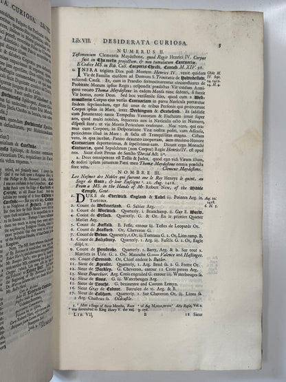 Desiderata Curiosa by Francis Peck 1732-5 First Edition