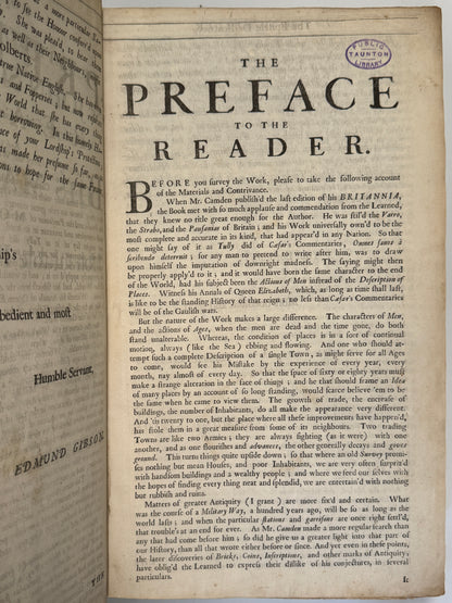 Camden's Brittania 1695 First Edition