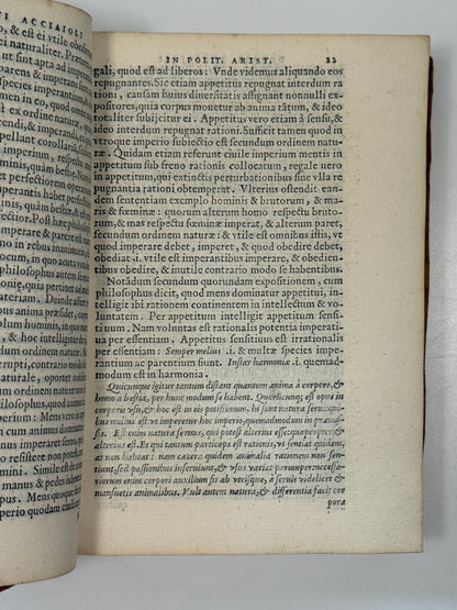 Acciaioli's Commentary on Aristotle's Politics 1566
