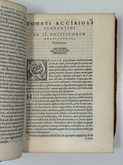 Acciaioli's Commentary on Aristotle's Politics 1566