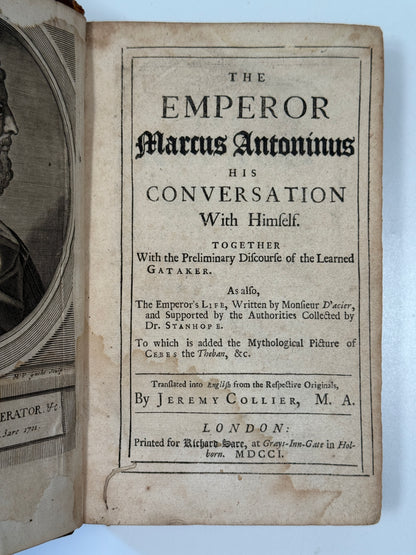 Marcus Aurelius' Meditations 1701