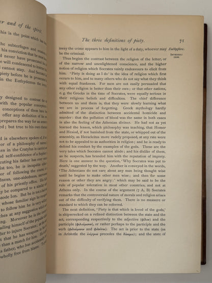 Plato's Dialogues 1892 Sangorski & Sutcliffe