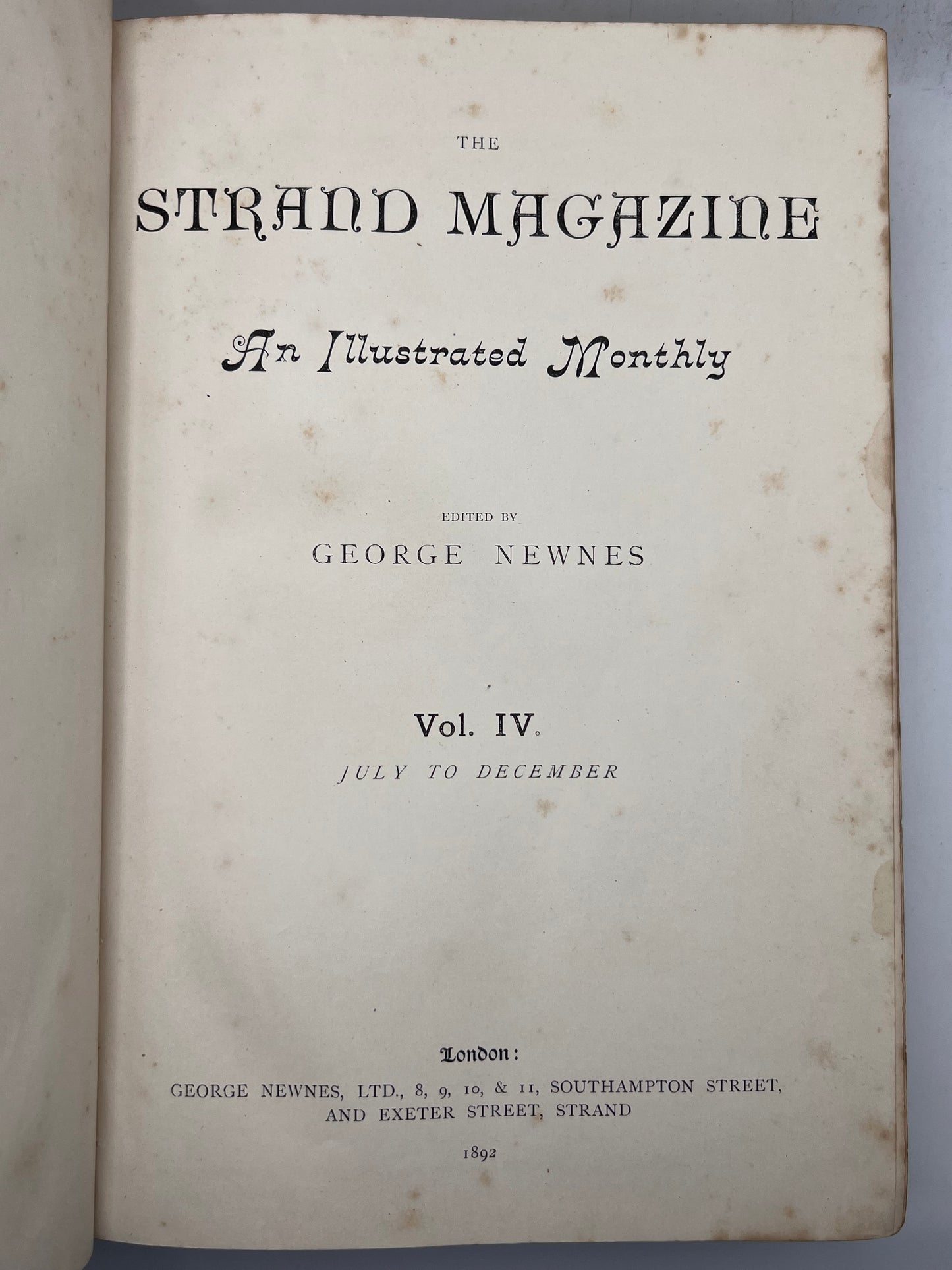 The Strand Magazine 1891-1893 First Edition of Sherlock Holmes