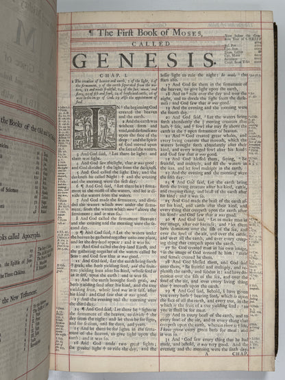 1709 Red-Ruled King James Bible in a Magnificent Contemporary Fine Binding